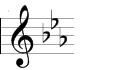 Eb key signature symbol