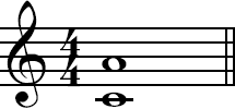 Major sixth in musical notation