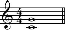 Perfect fifth in musical notation